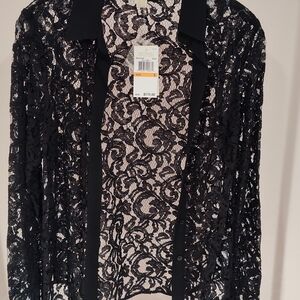 Michael Kors Black Lace Blouse